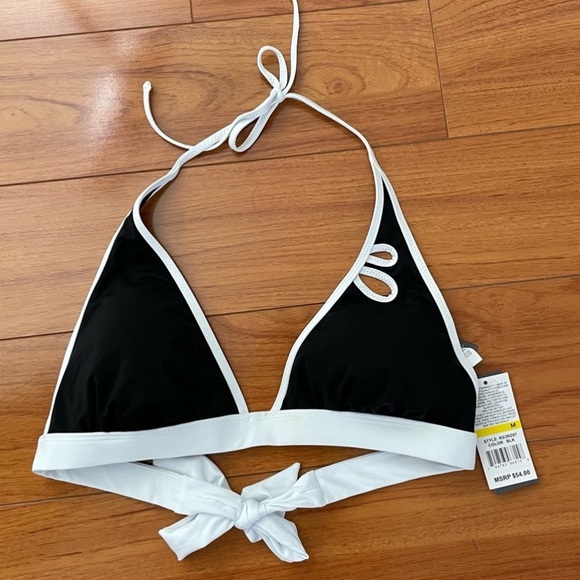 Kenneth Cole Reaction Bikini Top with Super Cute Flower Cutout - Picture 4 of 7